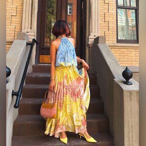 Hemant & Nandita Fiza Paisley Maxi Dress